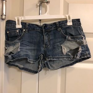 Machine nouvelle mode denim short shorts